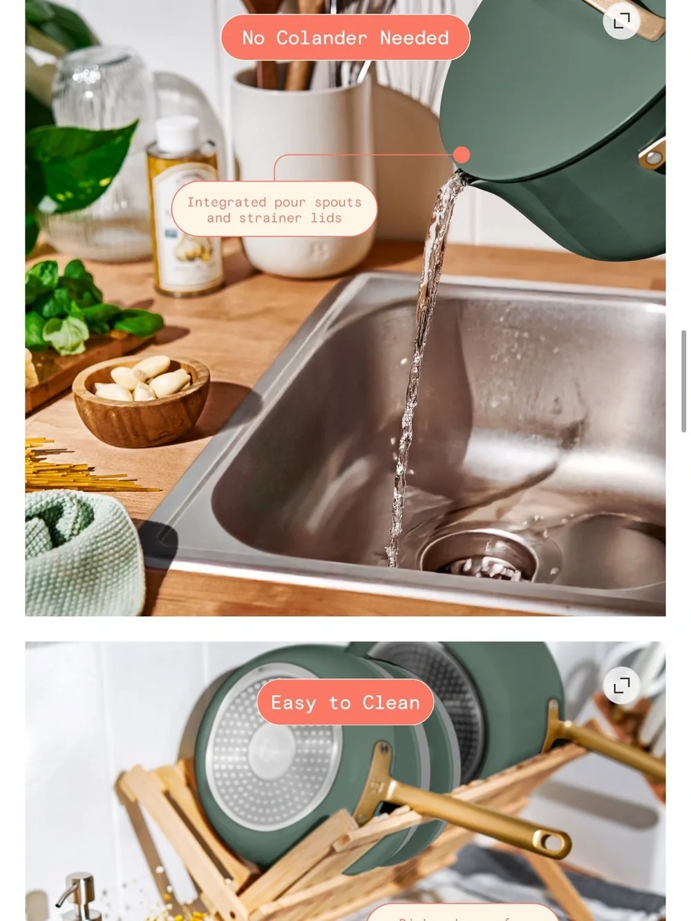 Beautiful 12-Piece Evergood Non-Toxic Ceramic Nonstick Coating Cookware Set
